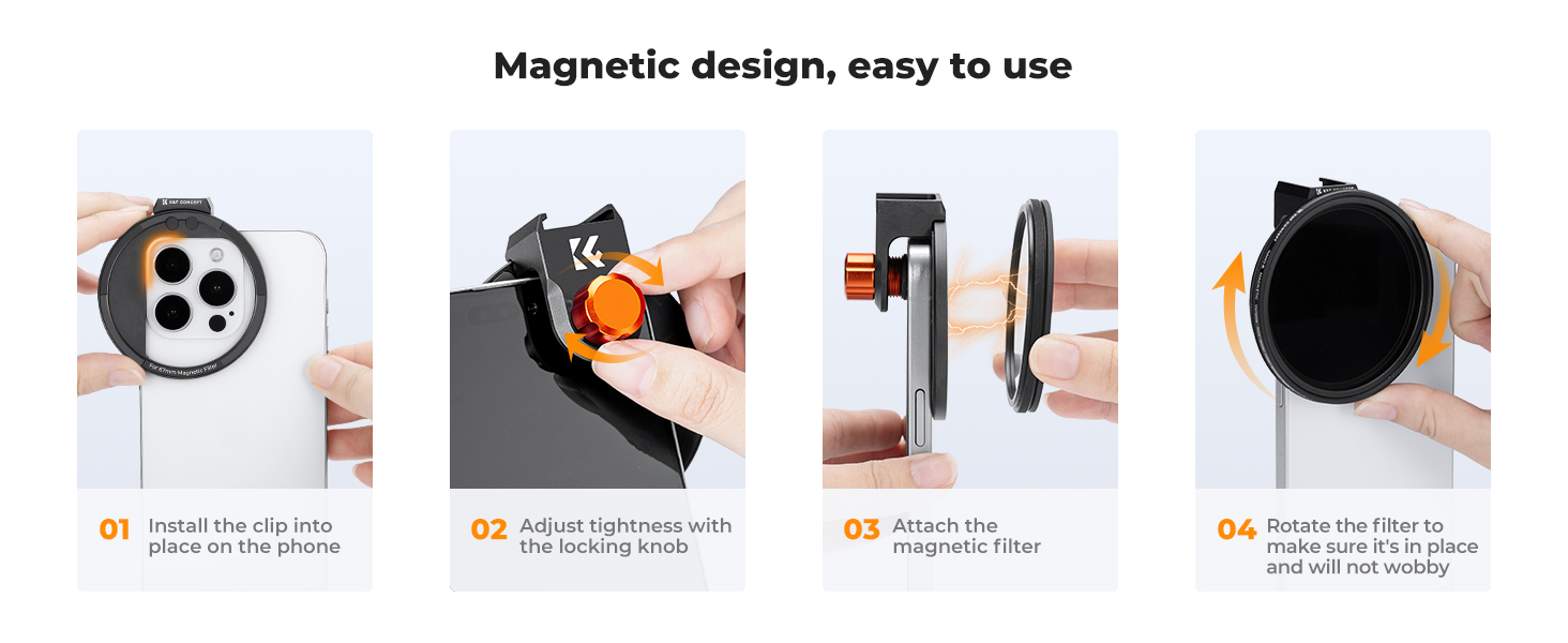 SmallRig 67mm Magnetic Variable ND Filter ND2-ND32 (1-5 Stops) + Filter Ring - For Cameras & Smartphones