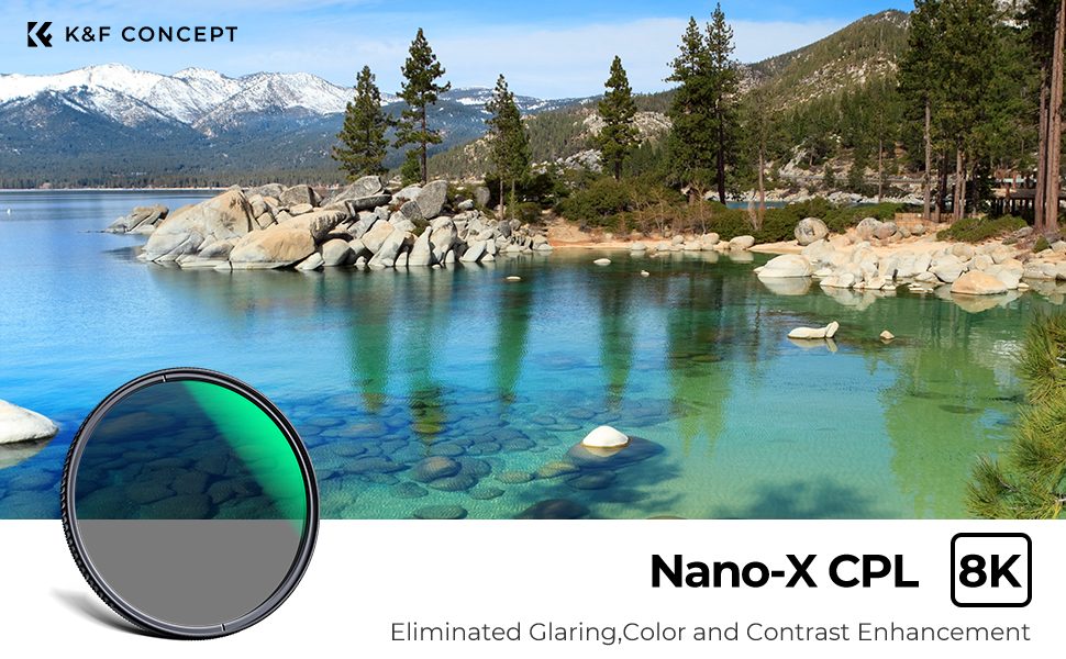 K&F Concept Nano-X Sereis Circular Polarizers Filter with 28 Multi-Layer Coatings for Camera Lens