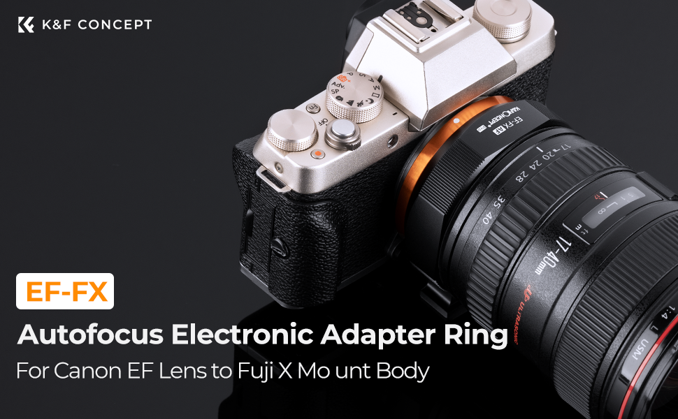 Kandf Concept Auto Focus Lens Mount Adapter Ring Ef Ef S To Fx Electronic Lens Adapter Compatible