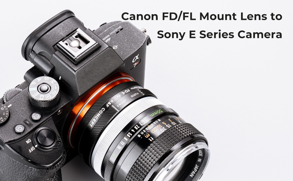 Canon FD FL レンズマウントアダプターの Sony E カメラ, FD-E IV PRO
