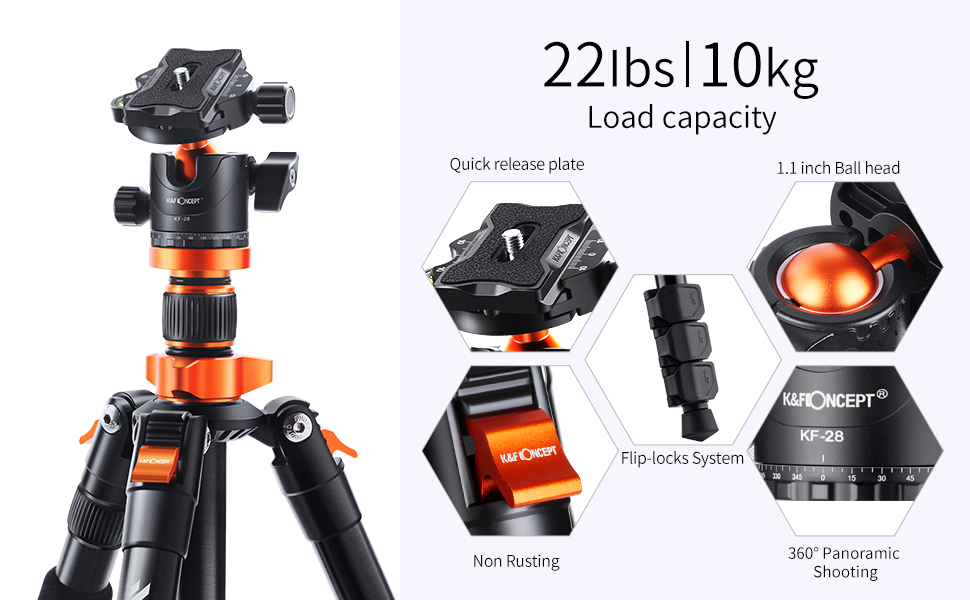 K&F Concept 62 inch DSLR Camera Tripod