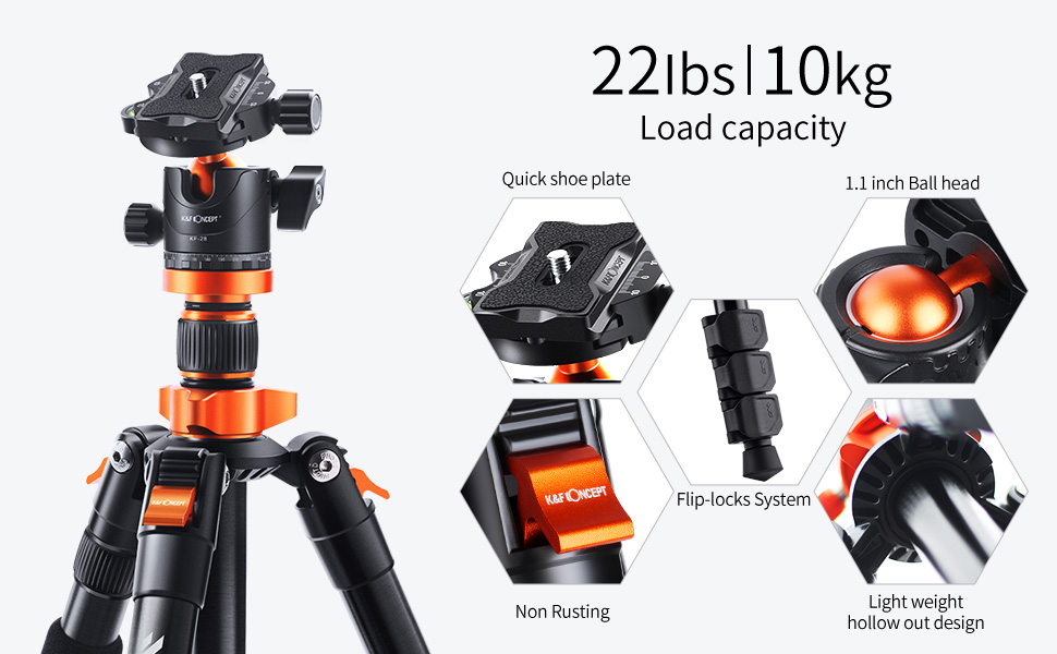 22lbs / 10kg Load capacity