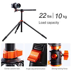 Overhead Camera Tripod Lightweight Travel Tripod