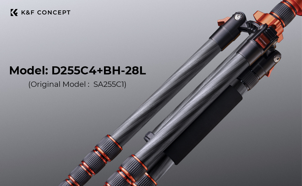 K&F Concept SA255C1 Carbon Fiber Camera Tripod with Phone Mount