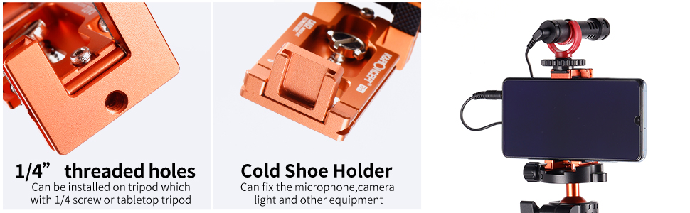 Carbon Fiber Tripod with Phone Mount & Detachable Monopod