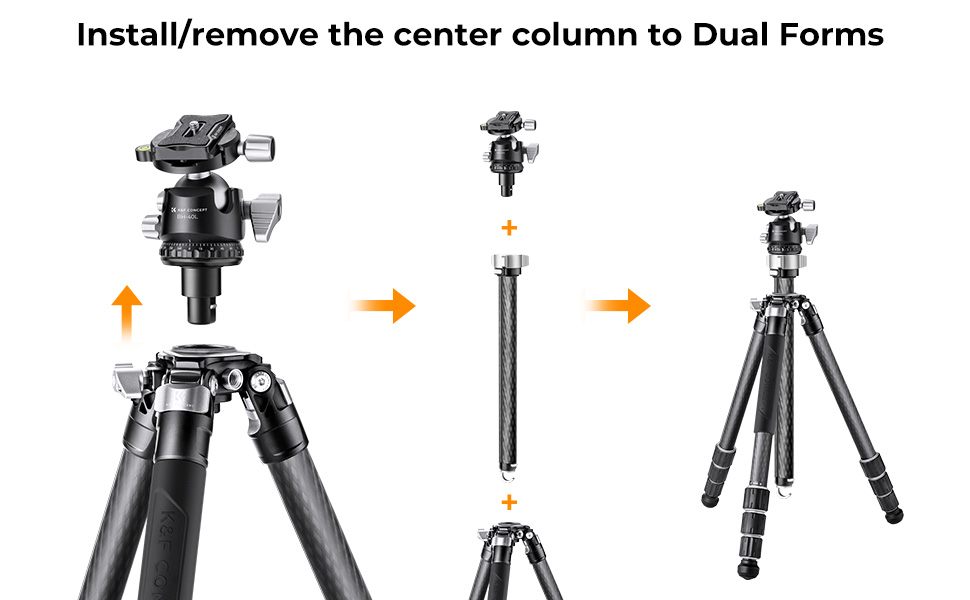 K&F Concept, X-serie koolstofvezelstatief