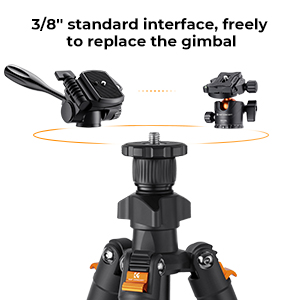 3/8'' standard interface,freely to replace the gimbal