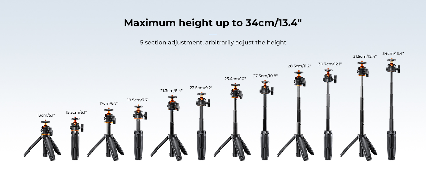 Maximum Height Up To 34cm/13.4''