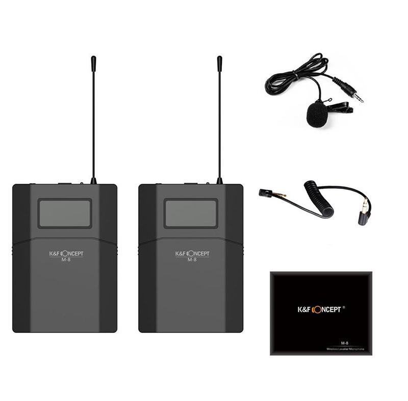 M8 UHF Wireless Lavalier Microphone for Video Camera Caorder