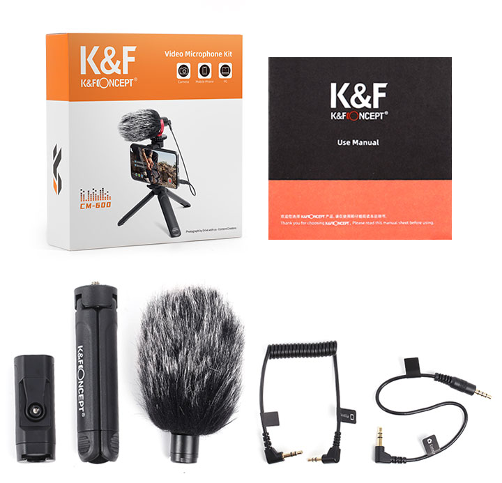 Micrófono corbatero KF Concept WM9 para cámaras profesionales y