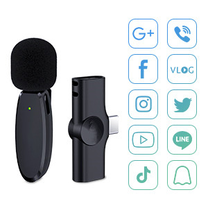 AP004 Wireless Lavalier Microphone for iPhone 14 pro Android - USB C Mini  Wireless Lavalier Microphone for Recording, Vlogging (No App or Bluetooth