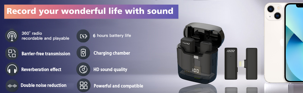 S11 Wireless Lavalier Microphone for iPhone