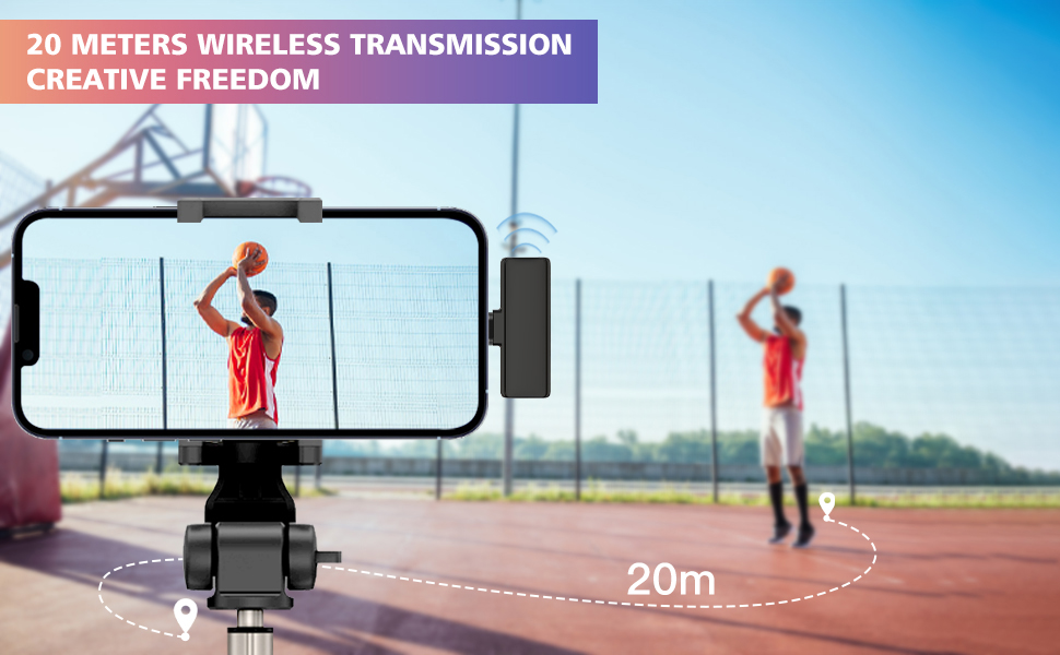 20 meters wireless transmission, creative freedom