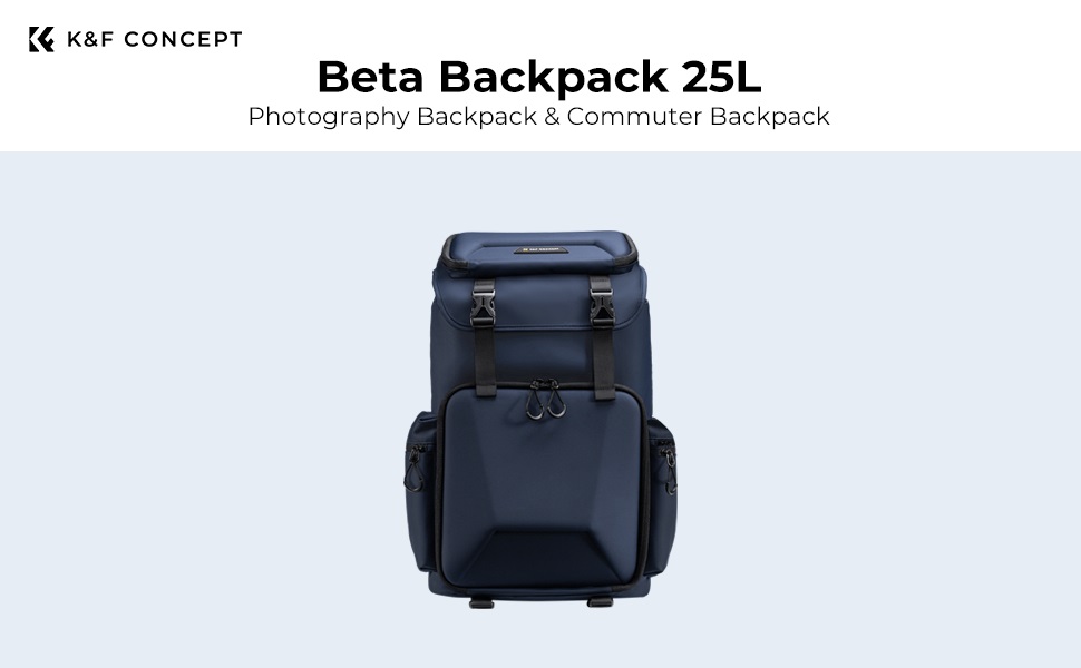 15.6 Camera Backpack Bag 25L with Laptop Compartment for DSLR/SLR  Mirrorless Camera Case for Sony Canon Nikon Camera/Lens/Tripod Parts, Blue  - KENTFAITH