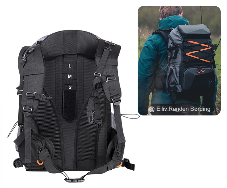 Large capacity camera backpack