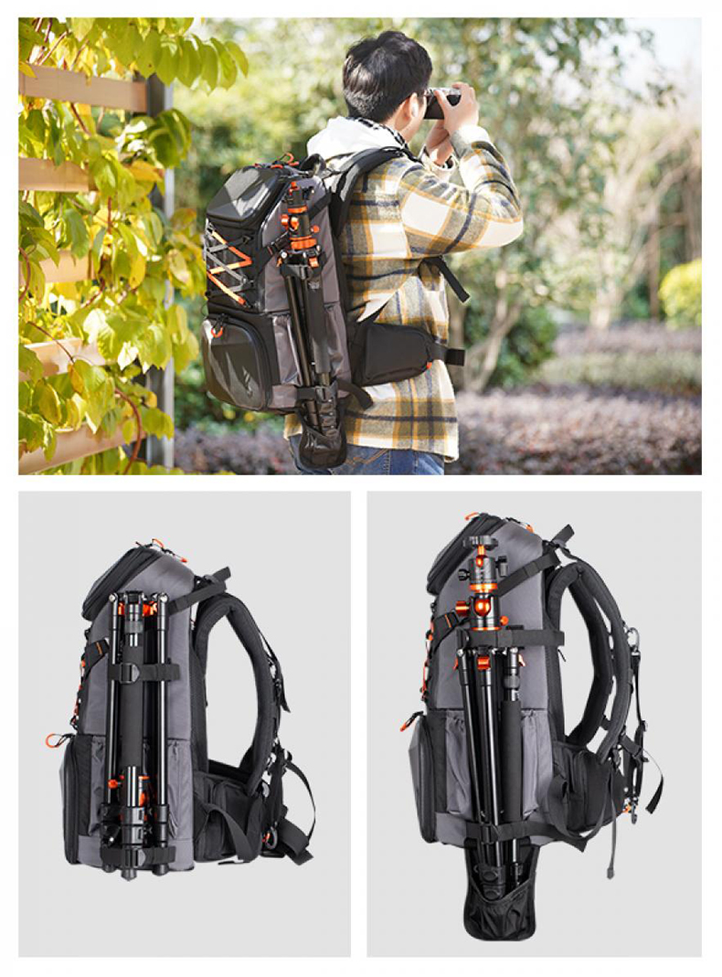 Camera backpack tripod online