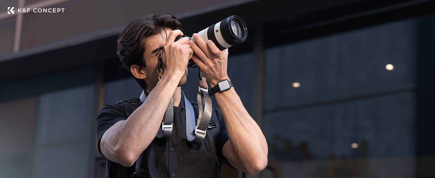 waka Correa de cuello para cámara con liberación rápida y correa de  seguridad, correa ajustable para el hombro para cámara réflex digital Nikon  Canon