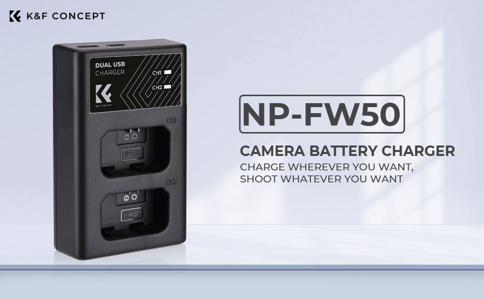 K&F CONCEPT SONY NP-FW50 Battery Charger