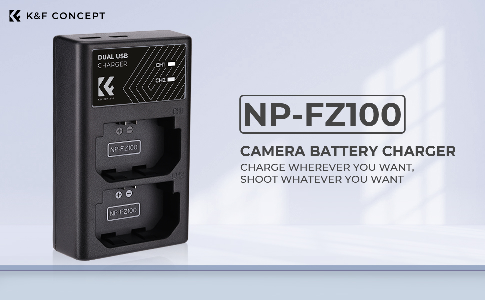 K&F CONCEPT SONY NP-FZ100 Battery Charger