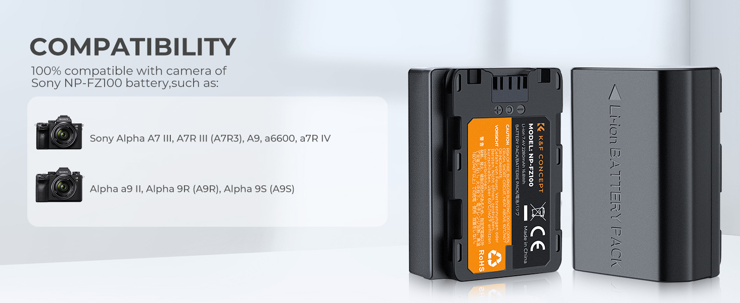 Sony NP FZ100 Lithium-ion compatible rechargeable battery