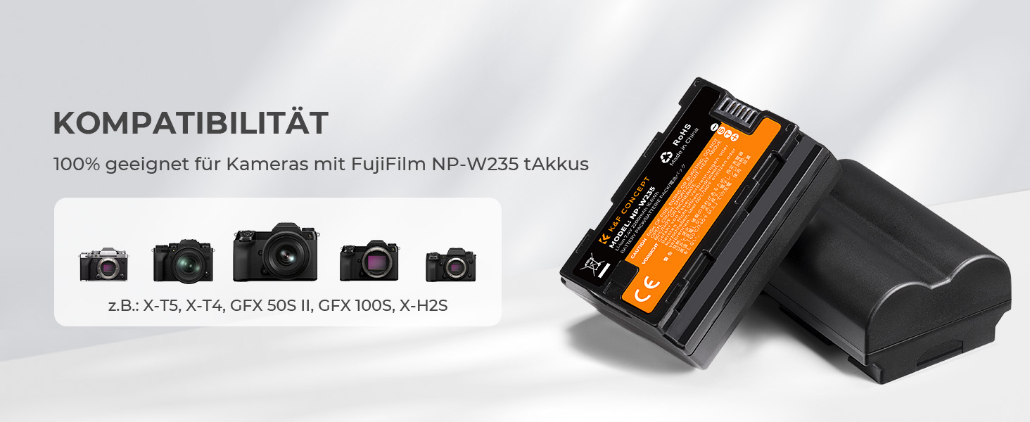 K&F CONCEPT LP-E17 Ersatzakku(2 Stück) und Dual-USB Ladegerät Set -  KENTFAITH