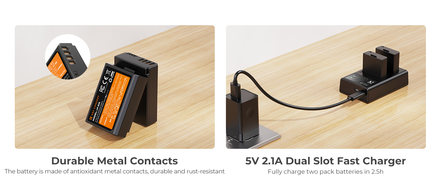 Metal contacts & dual slot fast charging