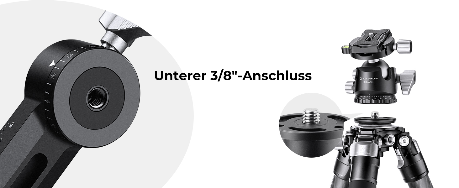 FOTGA 360° Panorama Kugelkopf Für Stativ – Dämpfungs-Kugelgelenk Mit Schnellwechselplatte, 6 Kg Tragkraft