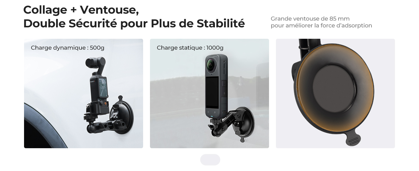 Support de voiture plat à ventouse pour touristes,anciers à selfie