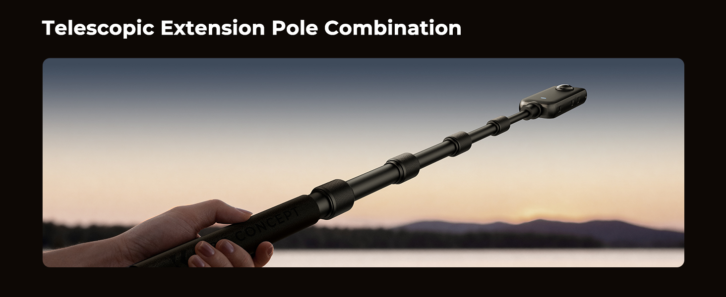 K&F Concept Supporto Auto A 3 Ventose Da 3” Con Braccio 360° E Asta Telescopica 32-110 Cm – Per GoPro, Insta360 E Smartphone