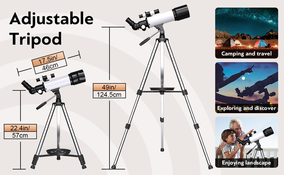 子供の初心者の70mm口径400mm焦点距離の天体屈折望遠鏡-キャリング