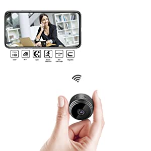 Wifi Mini Hidden Spy Camera Hd 1080p Wireless, la più piccola telecamera  portatile con allarme automatico di visione notturna / rilevamento del  movimento (bianco)