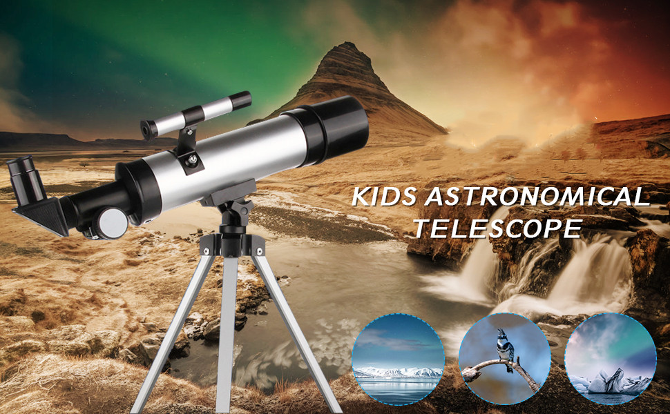 50mm Aperture 360mm AZ Astronomical Refractor Travel Telescope with Tripod High Bracket Professional Stargazing High Definition Night Vision Telescope A Astronomy Telescope for Kids Adults 