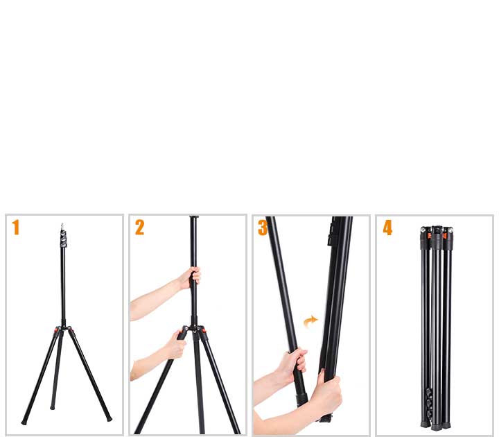 iFongsh 9.2 Feet/280 CM/110'' Light Stand Photography, Aluminum  Spring-Cushioned Photography Light Stand with Carry Bag, Perfect for Flash,  Softbox