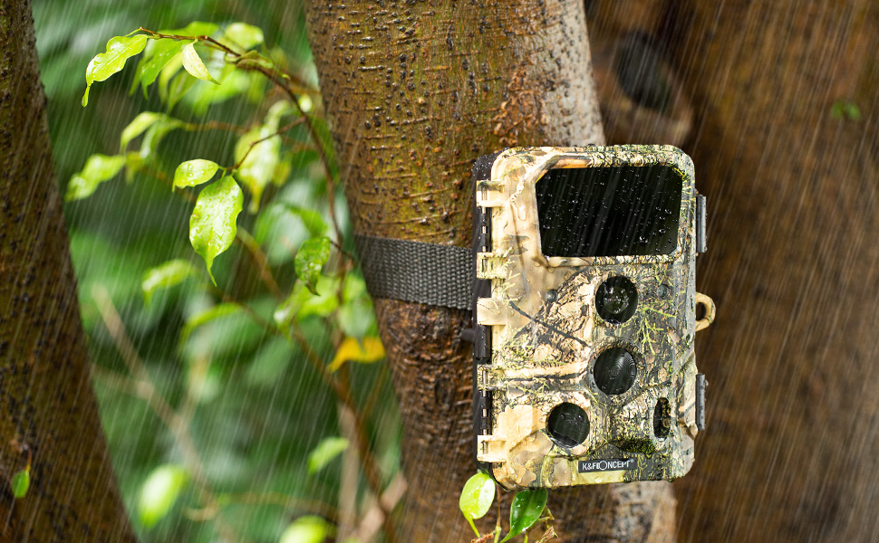 4K Native 30MP WLAN Wildkamera Bluetooth APP-Steuerung Bewegungsaktivierte Wildkamera mit Nachtsicht 65ft Auslöser Wasserdicht IP66 für Gärten Wildbeobachtung 