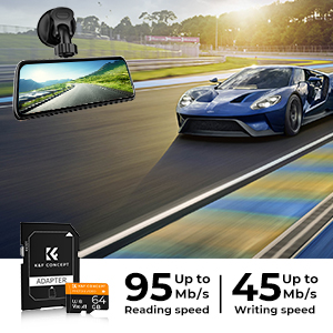 K&F Concept Carte Micro SD 32G U3/V30/A1 avec Adaptateur Carte Mémoire  Adaptée pour Caméra de Surveillance, Caméra de Chasse et Dashcam - K&F  Concept