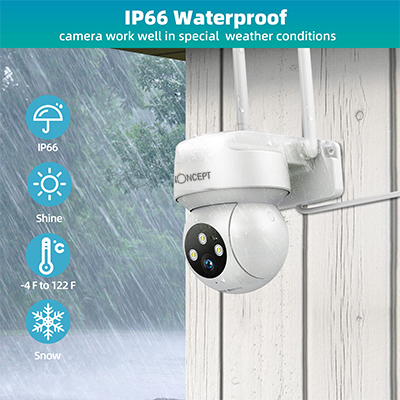 2KO Outdoor Wi-Fi Spotlight Security Camera with 2-Way Talk, Siren & Heat +  Motion Detection | SWIFI-2KOCAM 2KO Outdoor Wi-Fi Spotlight Security