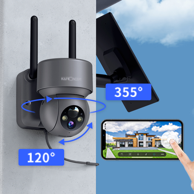 1080P Solar IP Cámara Sin Cables Audio Bidireccional Detección de  Movimiento PIR con Tarjeta de Memoria 64G - K&F Concept