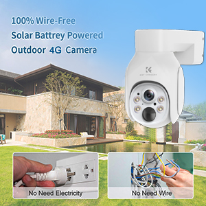 Buy 4G solar security camera AI human detection LTE/EU with Accessories -  KENTFAITH