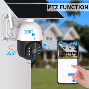 Caméra de surveillance AMC Kit caméra 4G PTZ solaire autonome 24h