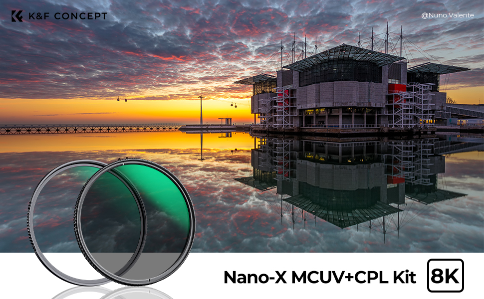 K&F Concept UV CPL مع غطاء المرشح (سلسلة Nano-X)