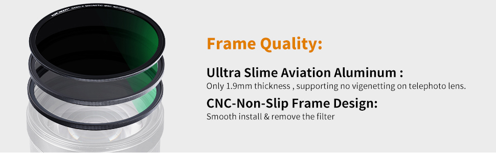 K&F Concept 4-Pack Magnetic ND / CPL / UV / ND1000 مجموعة حلقات التصفية