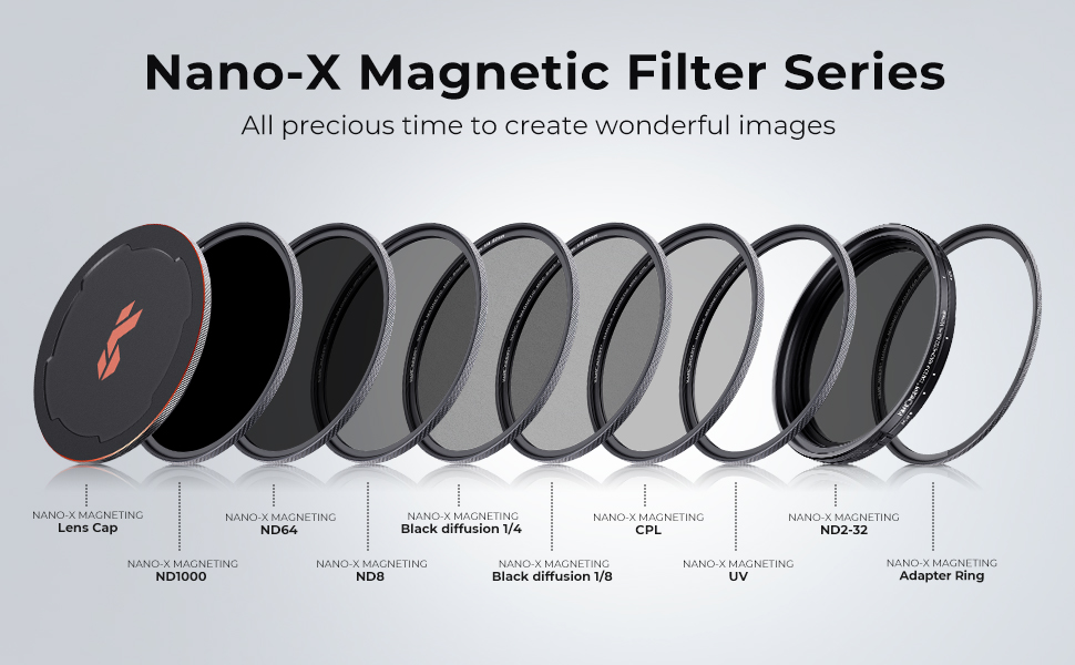 K&F Concept Magnetic ND1000 Filter with 28 Multi-Layer Coatings for Camera Lens 