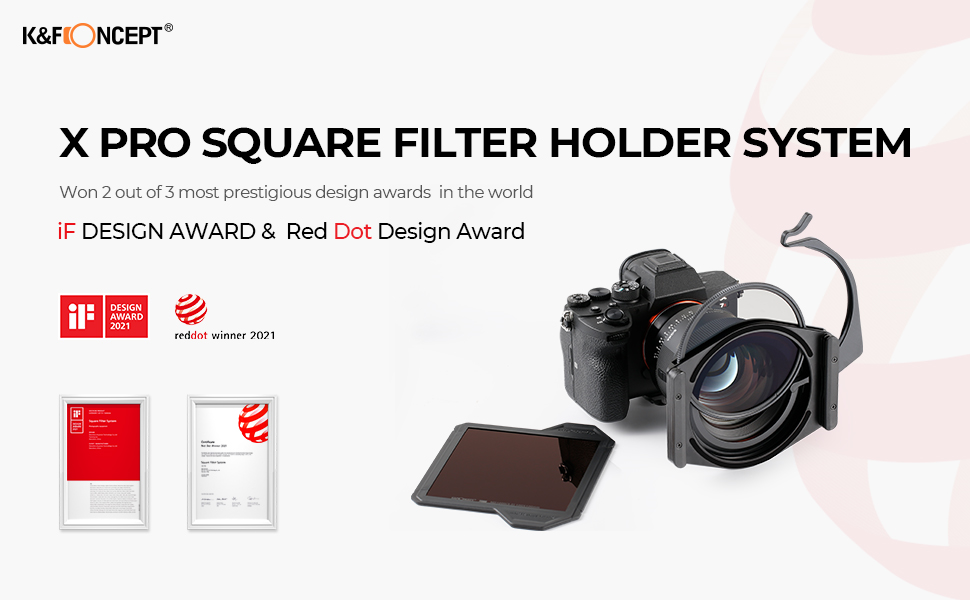 Square Filter Holder System X Pro Kit (Filter Holder + 95mm Circular  Polarizer + 67/72/77/82mm Filter Adapter Rings) for Camera Lens - KENTFAITH