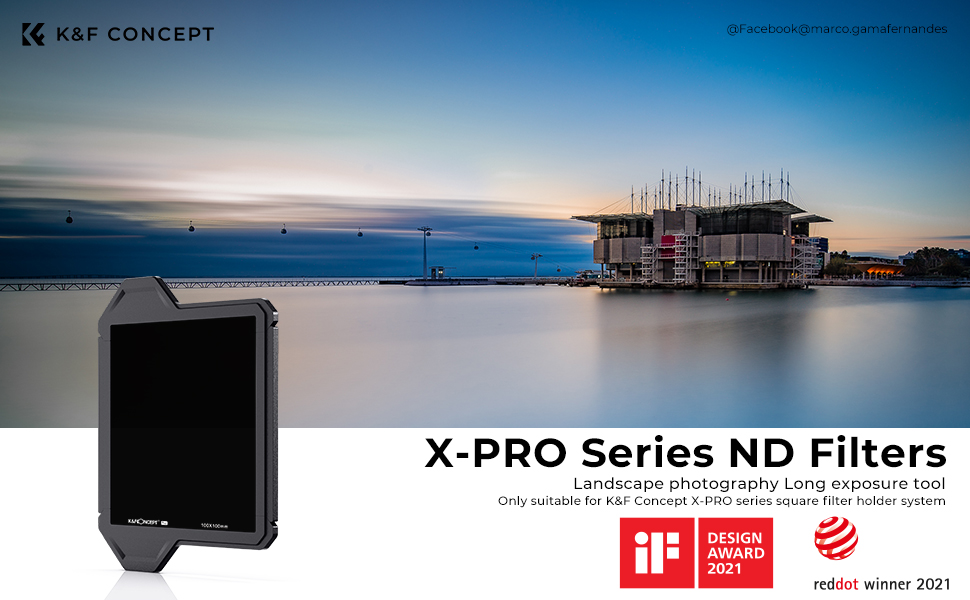 K&F Concept X-PRO Square ND64 Filter (6 stops) with 28 Multi-Layer Coatings for Camera Lens