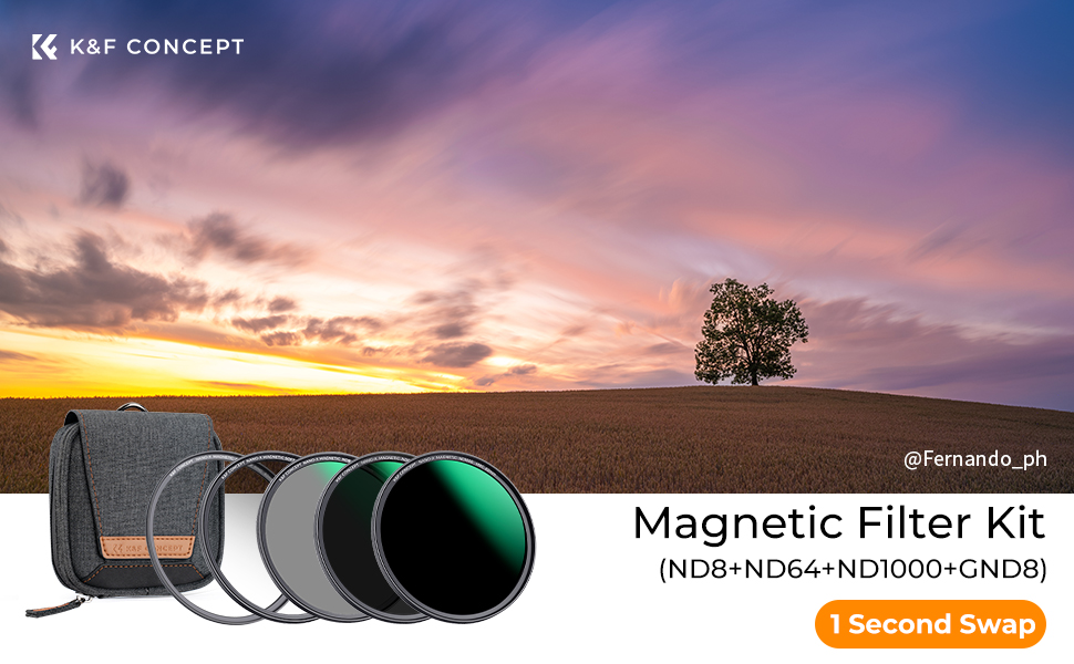 K&F Concept Magnetic ND Filter Kit with 28 Multi-Coatings for Camera Lens