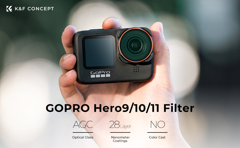 K&F CONCEPT Filter Set Compatible with GoPro Hero 9/10/11
