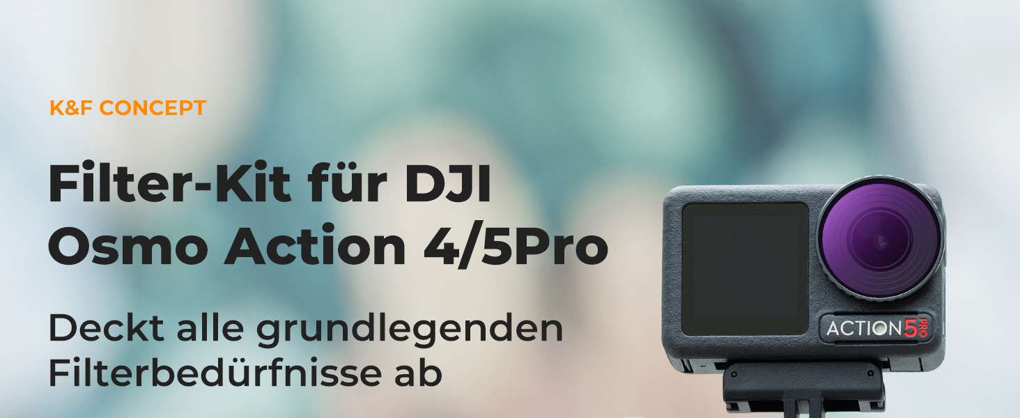 Kit Filtri K&F CONCEPT Per DJI Mini 5 Pro (4 Filtri: CPL, UV, ND8, ND16) - HD Antiriflesso, Impermeabile, Con Panno