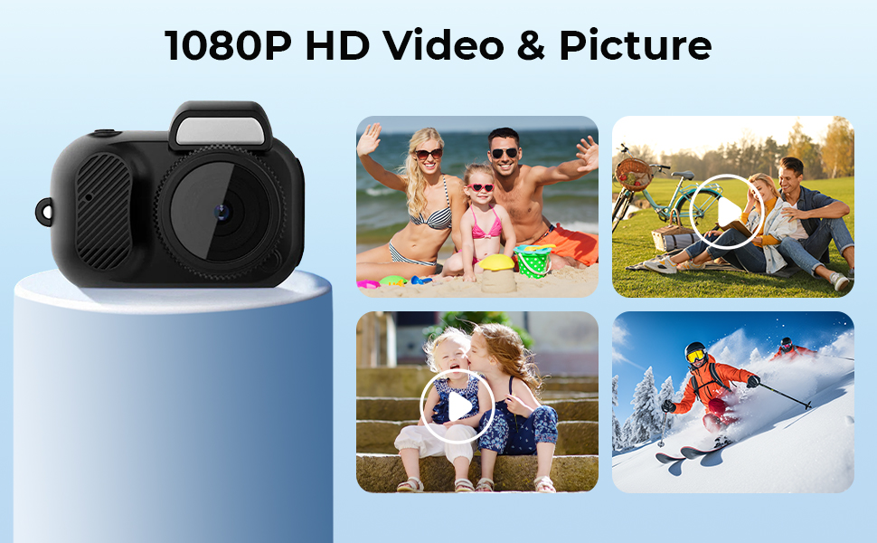Mini Videocamera Portachiavi HD 1080P Con Schermo 0,96" | Batteria 180mAh E Scheda 64GB Inclusa | Ultraportatile Per Viaggi E Vlog | Registra Fino A 80 Minuti