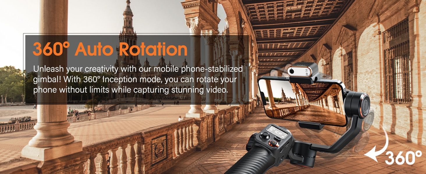 Rotazione automatica a 360°.
