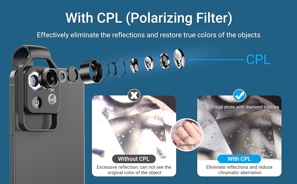 thumbnail image 2 of Kenko Smart Phone CPL Lens - Clip-On Polarizing Filter For IPhone & Android Photography 2 of 14